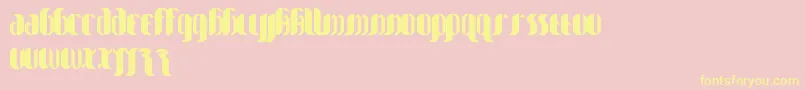 MyGothIsBetter Font – Yellow Fonts on Pink Background