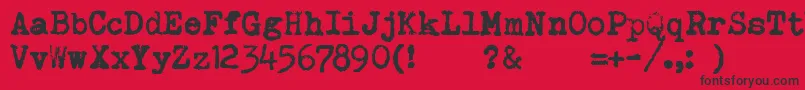 Brotherdeluxe13502011 Font – Black Fonts on Red Background