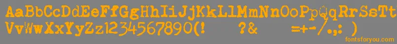 Brotherdeluxe13502011 Font – Orange Fonts on Gray Background