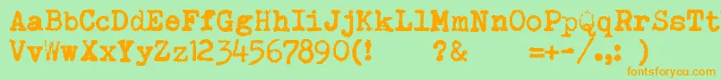 Brotherdeluxe13502011 Font – Orange Fonts on Green Background