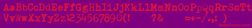 Brotherdeluxe13502011 Font – Red Fonts on Purple Background