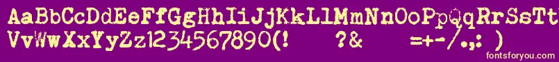 Brotherdeluxe13502011 Font – Yellow Fonts on Purple Background