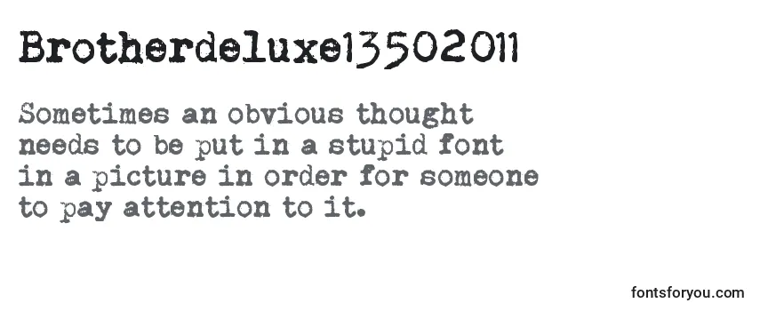 Brotherdeluxe13502011 Font