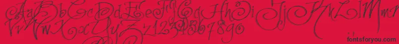 Fpenstrial Font – Black Fonts on Red Background