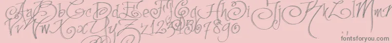 Fpenstrial Font – Gray Fonts on Pink Background