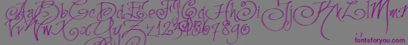 Fpenstrial Font – Purple Fonts on Gray Background