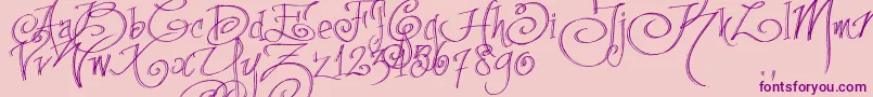 Fpenstrial Font – Purple Fonts on Pink Background
