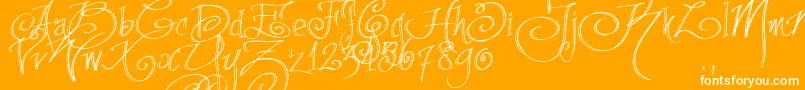 Fpenstrial Font – White Fonts on Orange Background