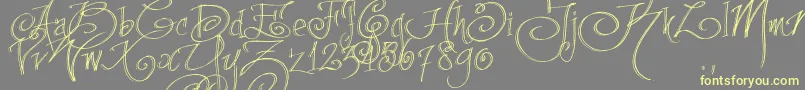 Fpenstrial Font – Yellow Fonts on Gray Background