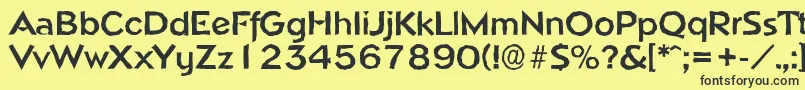 fuente NapoliantiqueBold – Fuentes Negras Sobre Fondo Amarillo