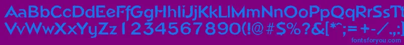 NapoliantiqueBold Font – Blue Fonts on Purple Background