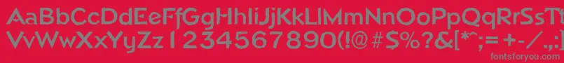 フォントNapoliantiqueBold – 赤い背景に灰色の文字