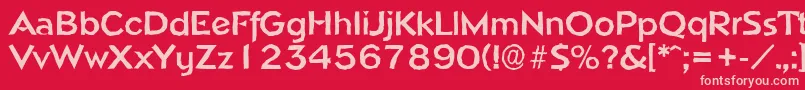 NapoliantiqueBold Font – Pink Fonts on Red Background