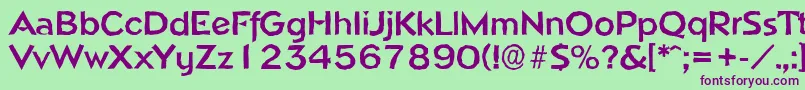 NapoliantiqueBold Font – Purple Fonts on Green Background