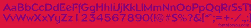 NapoliantiqueBold Font – Purple Fonts on Red Background