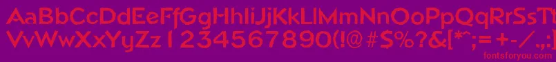 NapoliantiqueBold Font – Red Fonts on Purple Background