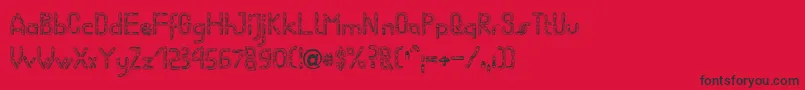 WormBecker Font – Black Fonts on Red Background