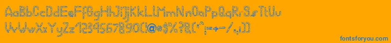 Weitere Informationen zur WormBecker-Schriftart WormBecker-Schriftart – Blaue Schriften auf orangefarbenem Hintergrund