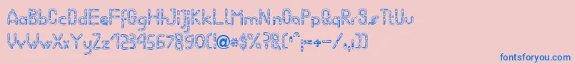 WormBecker Font – Blue Fonts on Pink Background