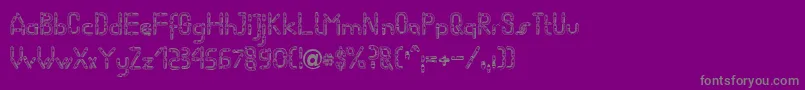 WormBecker-Schriftart – Graue Schriften auf violettem Hintergrund