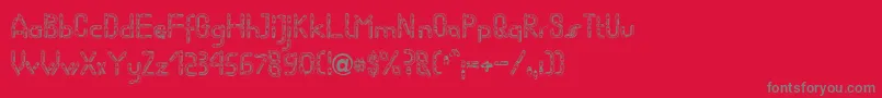 WormBecker Font – Gray Fonts on Red Background