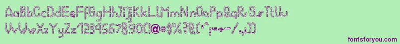 WormBecker Font – Purple Fonts on Green Background