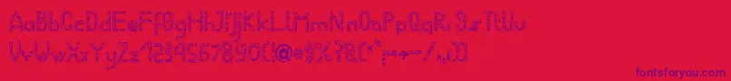 WormBecker Font – Purple Fonts on Red Background