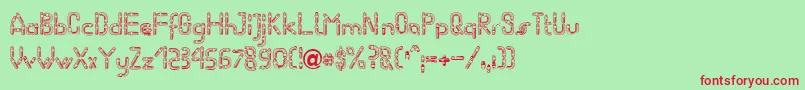 WormBecker Font – Red Fonts on Green Background