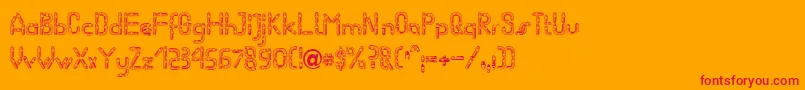 WormBecker Font – Red Fonts on Orange Background