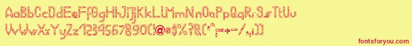 WormBecker Font – Red Fonts on Yellow Background