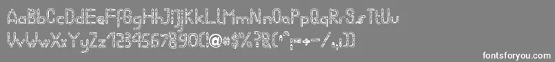 WormBecker-Schriftart – Weiße Schriften auf grauem Hintergrund