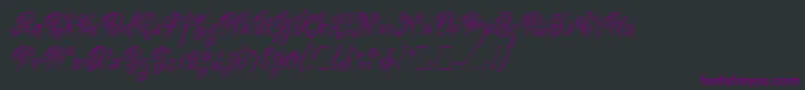 Шрифт ScripteaseLetPlain.1.0 – фиолетовые шрифты на чёрном фоне