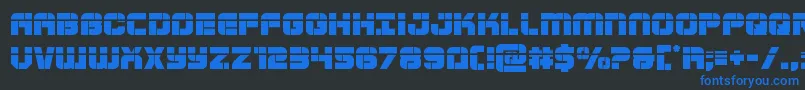 Supersubmarinelaser Font – Blue Fonts on Black Background