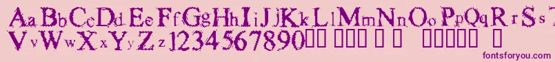 FuzzysockThin Font – Purple Fonts on Pink Background