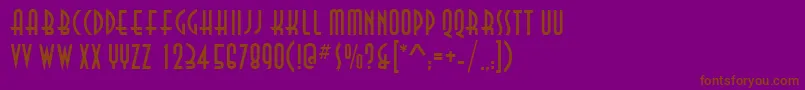 AsiaNormal Font – Brown Fonts on Purple Background