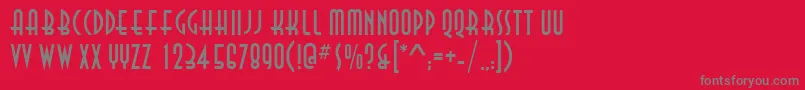 AsiaNormal Font – Gray Fonts on Red Background