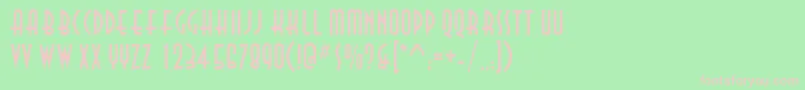 AsiaNormal Font – Pink Fonts on Green Background