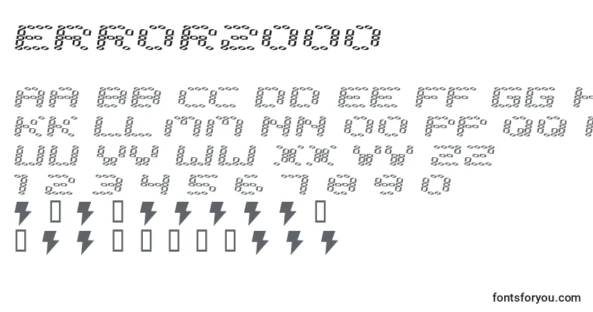 Шрифт Error2000 – алфавит, цифры, специальные символы