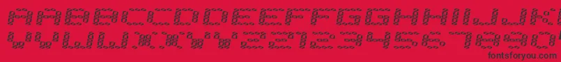 fuente Error2000 – Fuentes Negras Sobre Fondo Rojo