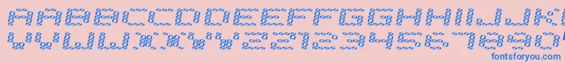 Error2000 Font – Blue Fonts on Pink Background