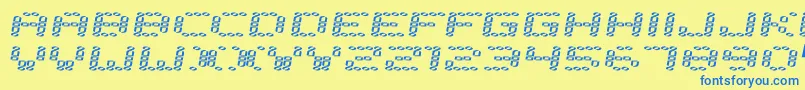 Error2000 Font – Blue Fonts on Yellow Background
