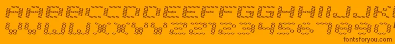 Error2000 Font – Brown Fonts on Orange Background