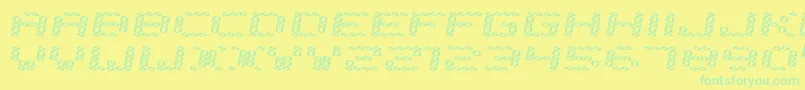 Error2000 Font – Green Fonts on Yellow Background