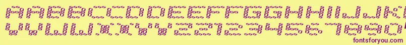 Error2000 Font – Purple Fonts on Yellow Background