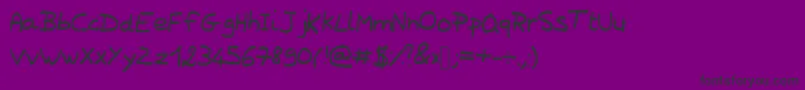 Laurenescriptfont-Schriftart – Schwarze Schriften auf violettem Hintergrund