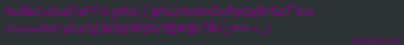 Fonte Laurenescriptfont – fontes roxas em um fundo preto