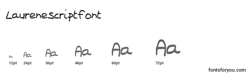 Laurenescriptfont Font Sizes