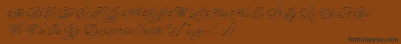 YoungBaroqueLetPlain.1.0 Font – Black Fonts on Brown Background