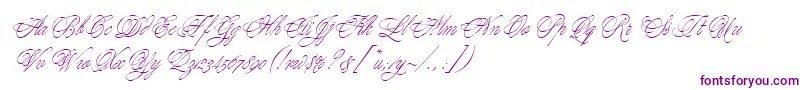 YoungBaroqueLetPlain.1.0 Font – Purple Fonts on White Background