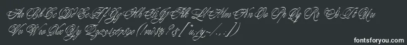YoungBaroqueLetPlain.1.0 Font – White Fonts on Black Background